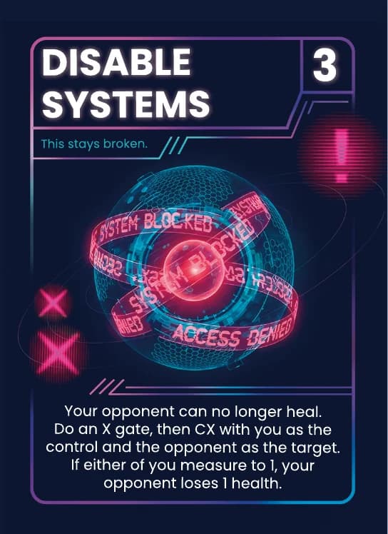 Disable Systems card